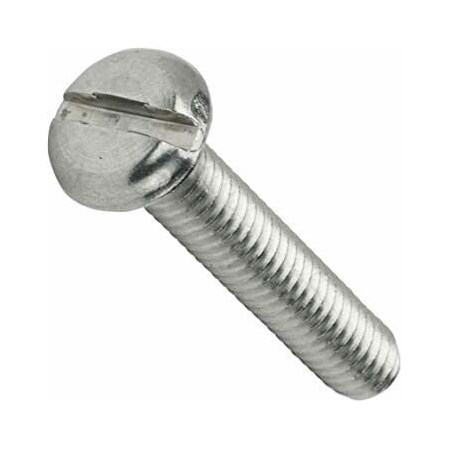 #10-32 X 3/8 In Slotted Pan Machine Screw, Plain 18-8 Stainless Steel, 1000 PK